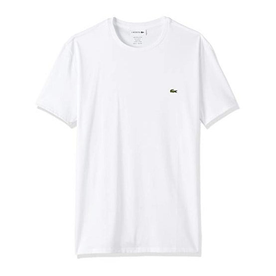 Lacoste Mens Pima Cotton Crew Neck T-Shirt TH6709-001 White
