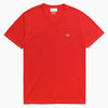 Lacoste Mens Pima Cotton V-Neck T-Shirt TH6710-240 Red