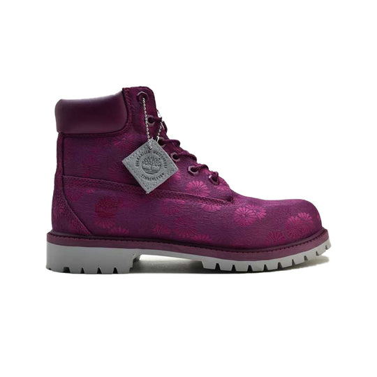 Timberland Grade School Floral 6-Inch Premium Waterproof Boots TB0A174B-524 Magenta