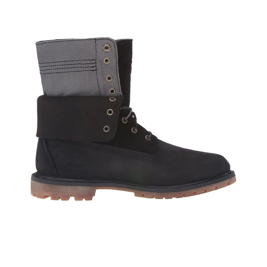 Timberland Womens Waterproof Double Fold-Down Boots TB0A198Q-001 Black
