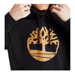 Timberland Mens Tree Logo Hoodie TB0A2BJHP56 Black/Wheat