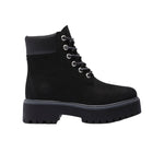 Timberland Womens Stone Street Premium 6-Inch Waterproof Platform A5RH5-015 Jet Black