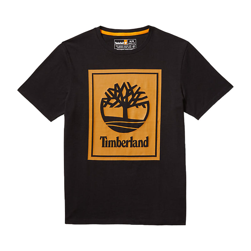 Timberland Mens Ss Stack L Crewneck T-Shirt TB0A2AJ1-P56 Black/wheat