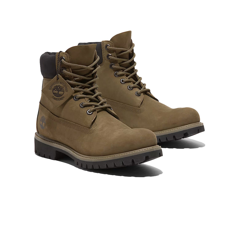 Timberland Mens Premium 6-Inch Waterproof Boots TB0A2P6WEO8 Olive Nubuck