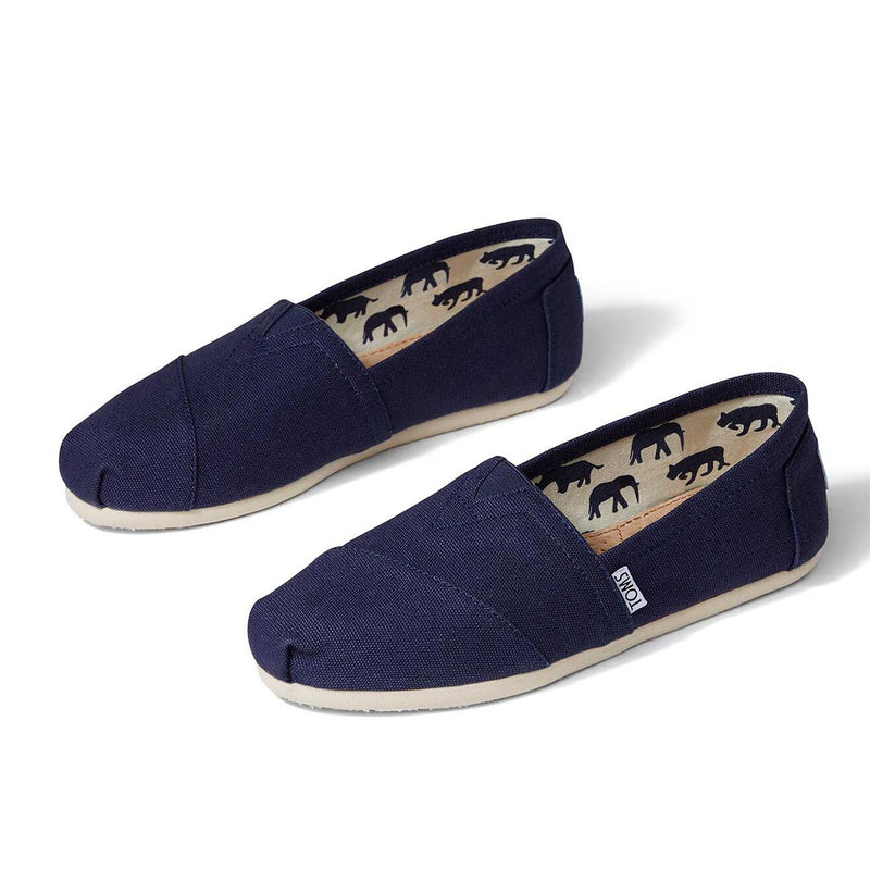 Toms Womens Alpargata Canvas Classic Flats 001001B07 Navy