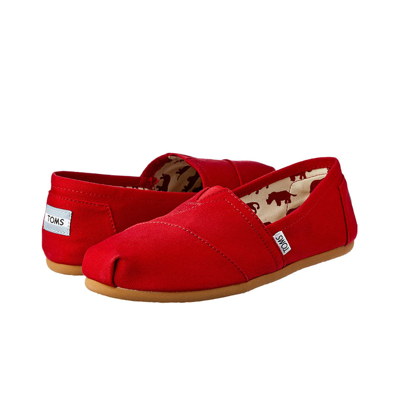 Toms Womens Alpargata Canvas Classic Flats 001001B07 Red