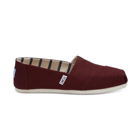 Toms Womens Alpargata Heritage Canvas Espadrille Flats 10011678 Black Cherry