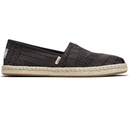 Toms Womens Alpargata Espadrille Flats 10013491 Black Arrow Embroide