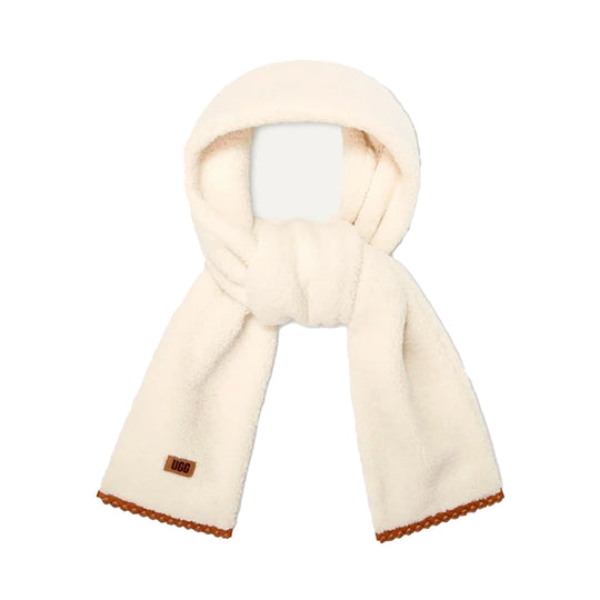 UGG Womens Fluff Scalloped Scarf 101021-NMB Nimbus