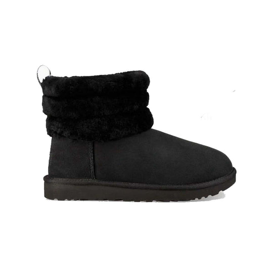 UGG Kids Fluff Mini Quilted Boots 1103612K-BLK Black