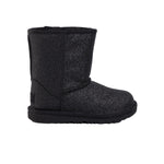 UGG Kids Classic Short II Glitter Boots 1111852K-BLK Black