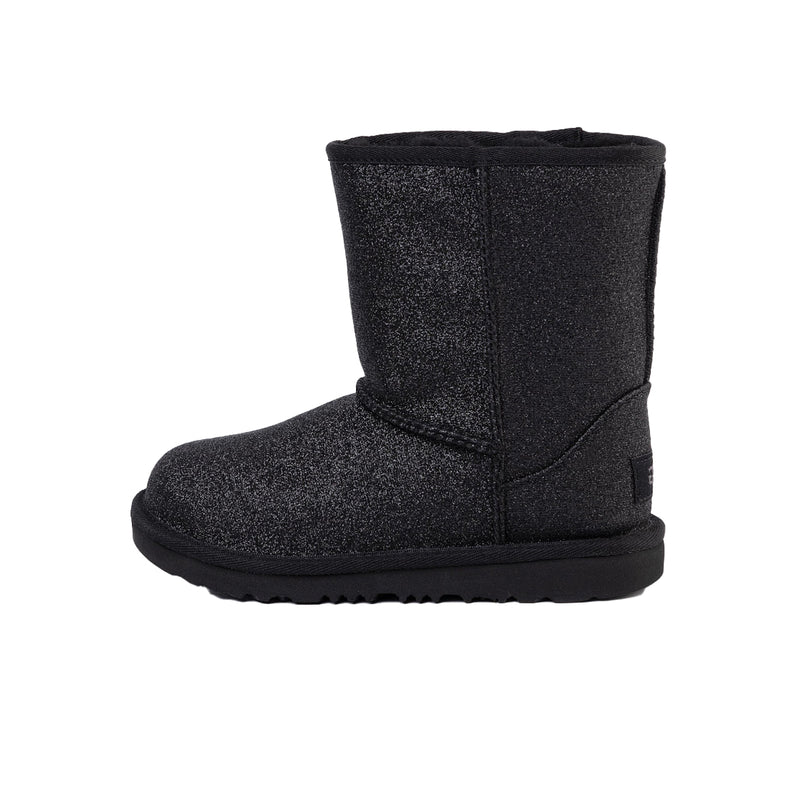 UGG Kids Classic Short II Glitter Boots 1111852K-BLK Black