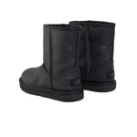 UGG Kids Classic Short II Glitter Boots 1111852K-BLK Black