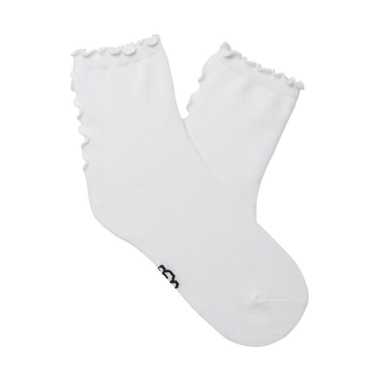 UGG Womens Karsyn Lettuce Edge Quarter II Socks 1175251-WHT White