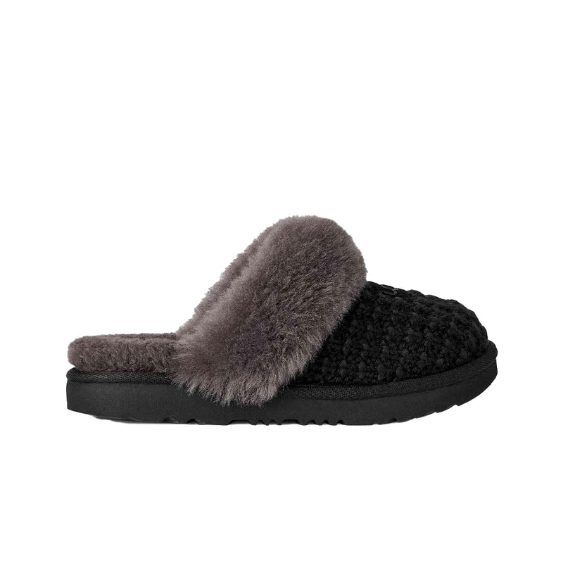 UGG Kids Cozy II Knit Slippers 1175951K-BLK Black