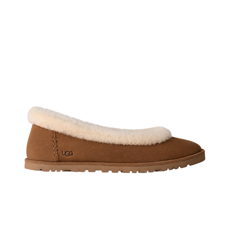 UGG Womens Zora Ballet Flat Shoes 1178111-CHE Chestnut