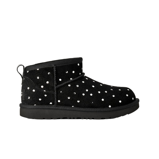 UGG Kids Classic Ultra Mini Shiny Dots Boots 1180422K-BLK Black