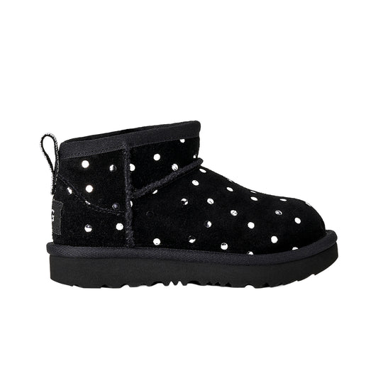 UGG Toddlers Classic Ultra Mini Shiny Dots Boots 1180422T-BLK Black