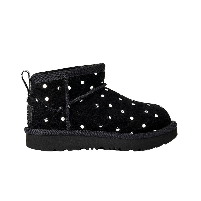 UGG Toddlers Classic Ultra Mini Shiny Dots Boots 1180422T-BLK Black
