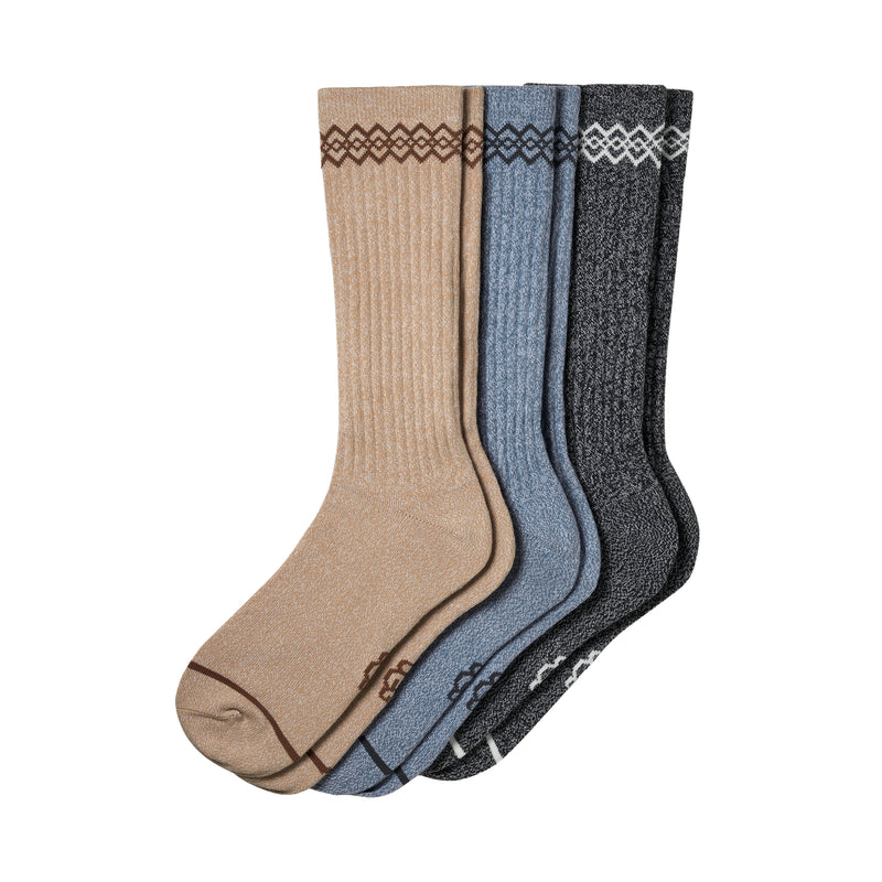 UGG Mens Tasman 3 Pack Socks 1181415-SDTH Sand/Tahoe Blue /Black