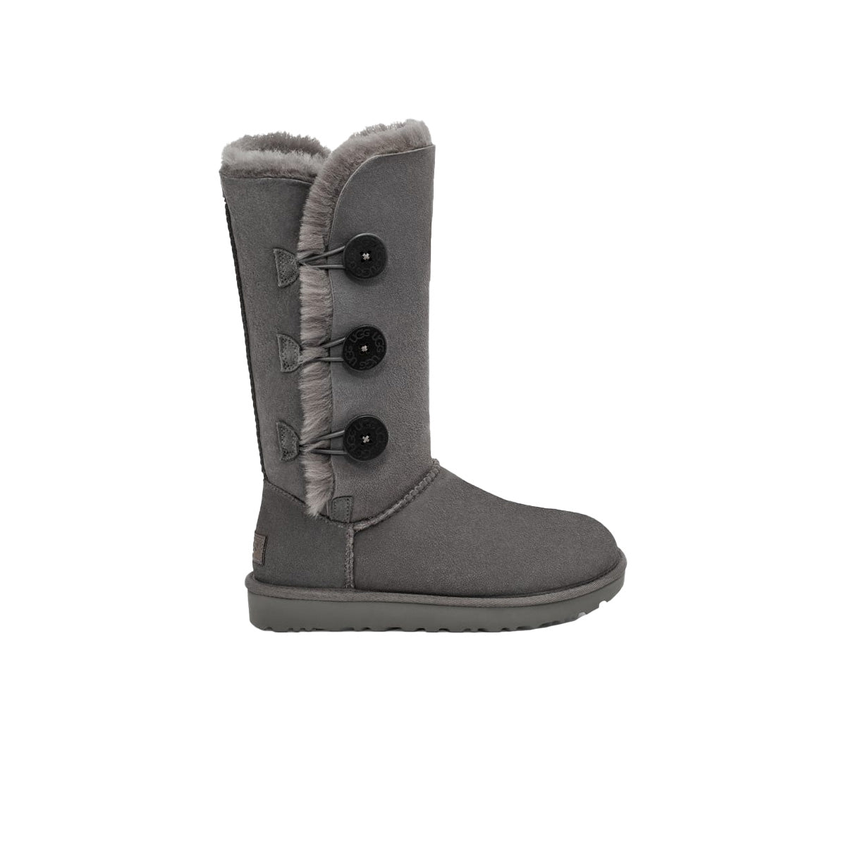 UGG Girls Bailey Button Triplet Boots 1962K-GREY Grey– Premium
