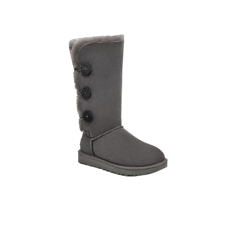 UGG Girls Bailey Button Triplet Boots 1962K-GREY Grey
