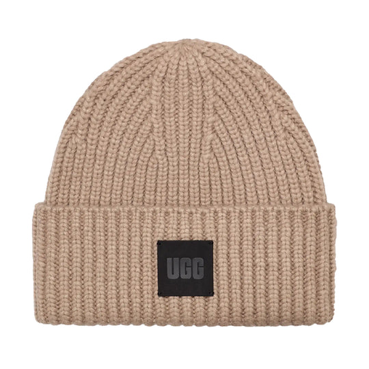 UGG Womens Chunky Rib Logo Beanie 20061-PUTT Putty