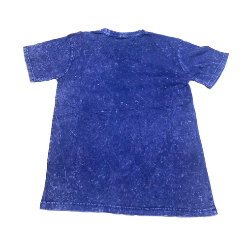 Urban Beast Mens Acid Wash Crew Neck T-Shirt UB3011 Blue