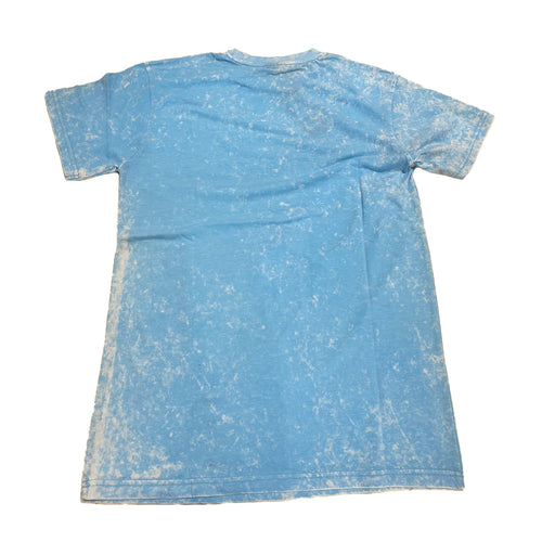 Urban Beast Mens Acid Wash Crew Neck T-Shirt UB3011 Tiffany Blue