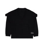 Valabasas Mens What Crew Neck Sweater VLBS-VCN2-1007 Black