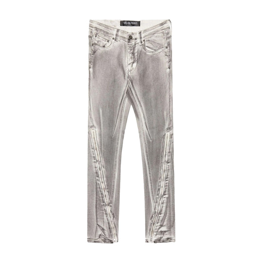 Valabasas Mens Runner Skinny Fit Jeans VLBS-VJ2-1005 White Grey