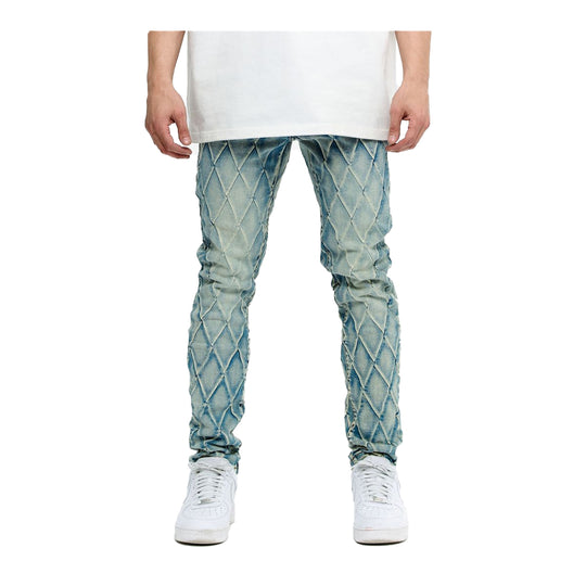 Valabasas Mens Drift Skinny Fit Jeans VLBS-VJ2-1025-LT. VNTG BLU Light Vintage Blue