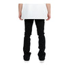 Valabasas Mens Tire Stacked Jeans VLBS-VJ3-1002 Jet Black