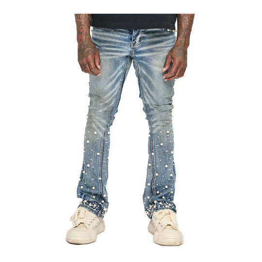 Valabasas Mens Sheam Stacked Jeans VLBS-VJ3-1023-DTWSH Dirty Wash