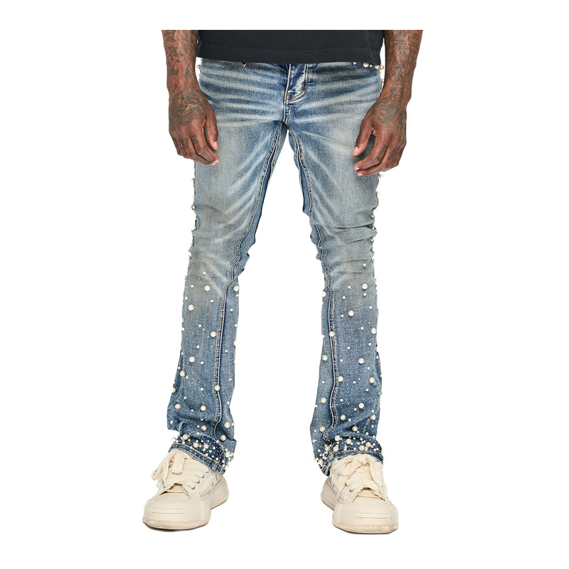 Valabasas Mens Sheam Stacked Jeans VLBS-VJ3-1023-DTWSH Dirty Wash
