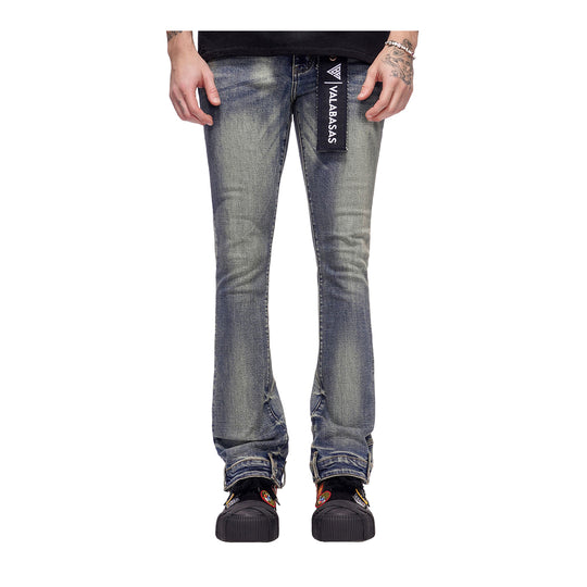 Valabasas Mens Hikari Stacked Jeans VLBS-VJ3-1126 Blue Washed