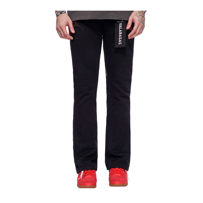 Valabasas Mens Ryu Stacked Jeans VLBS-VJ3-1128 Black