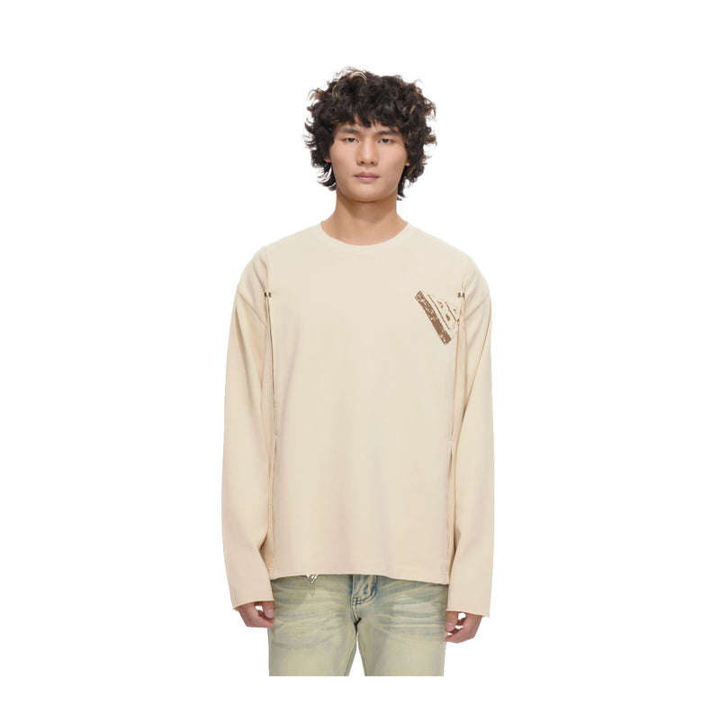 Valabasas Mens Piece Long Sleeve Shirt VLBS-VSL1-1012-PAPRC Pale Apricot