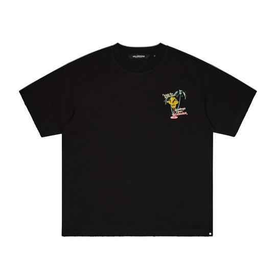 Valabasas Mens Greetings Crew Neck T-Shirt VLBS-VT1-1023 Black