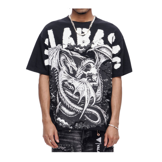 Valabasas Mens Nightforge Crew Neck T-Shirt VLBS-VT1-1097 Black