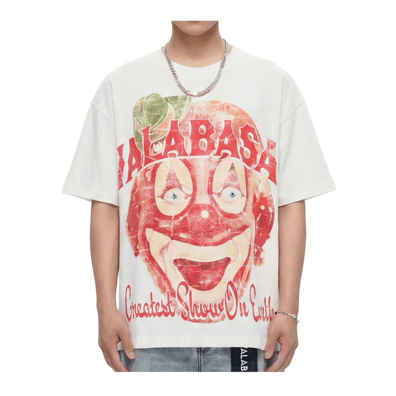 Valabasas Mens Showtime Crew Neck T-Shirt VLBS-VT1-26008 White