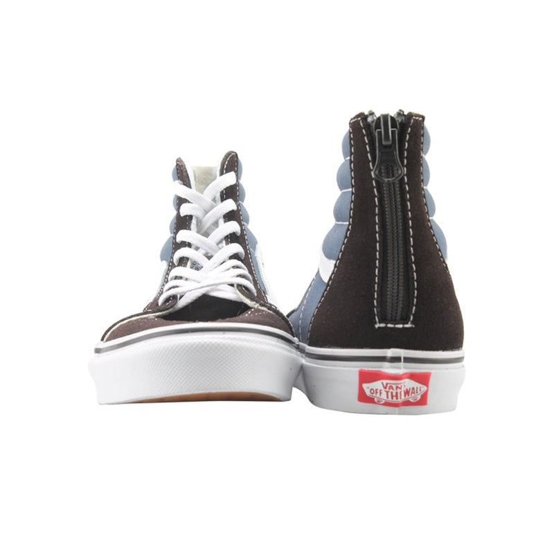 Vans Kids Zip Tri Pop Sk8-Hi Skateboarding Shoes VN0A3276Q7U Licorice/Vintage Indigo