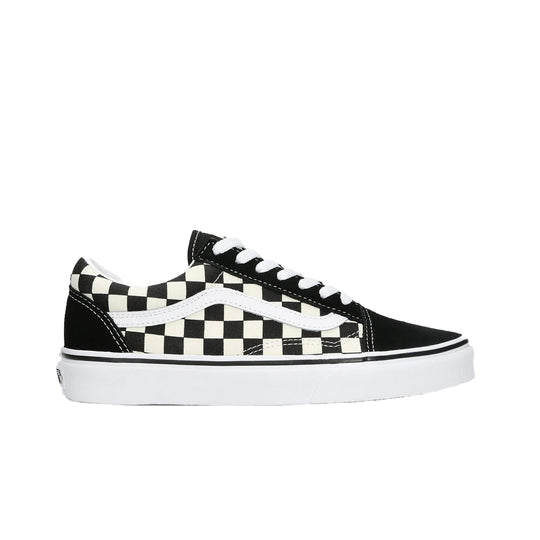 Vans Unisex Primary Check Old Skool Skateboarding Shoes VN0A38G1P0S Black/White