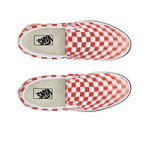 Vans Unisex Blur Check Classic Slip-On Skateboarding Shoes VN0A4U3817Z True White/Red
