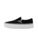 Vans Womens Classic Slip-On Stackform Low Top Sneakers VN0A7Q5RBMX1 Canvas Black/True White