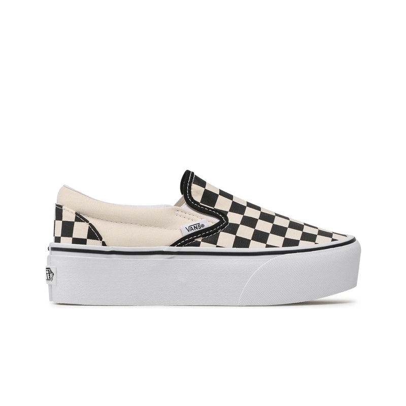 Vans Womens Classic Slip-On Stackform Low Top Sneakers VN0A7Q5RTYQ1 Checkerboard Black/Classic White