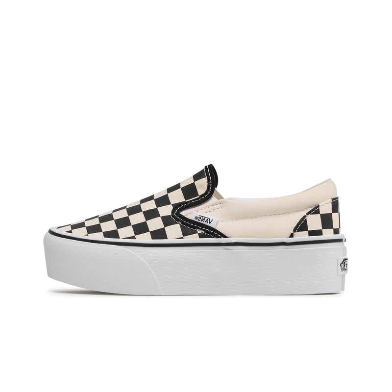 Vans Womens Classic Slip-On Stackform Low Top Sneakers VN0A7Q5RTYQ1 Checkerboard Black/Classic White