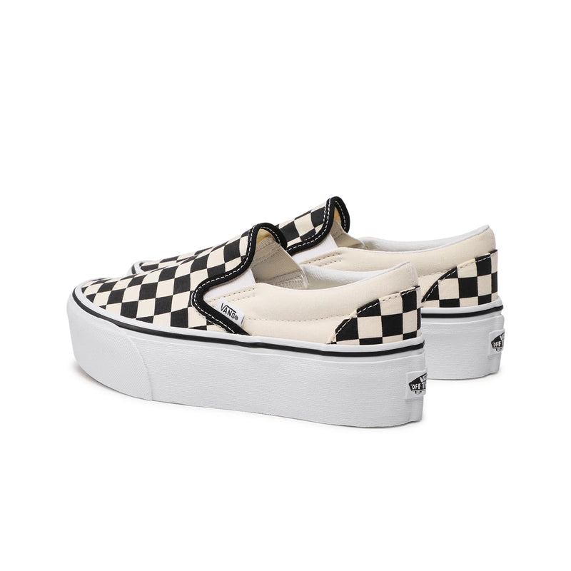 Vans Womens Classic Slip-On Stackform Low Top Sneakers VN0A7Q5RTYQ1 Checkerboard Black/Classic White