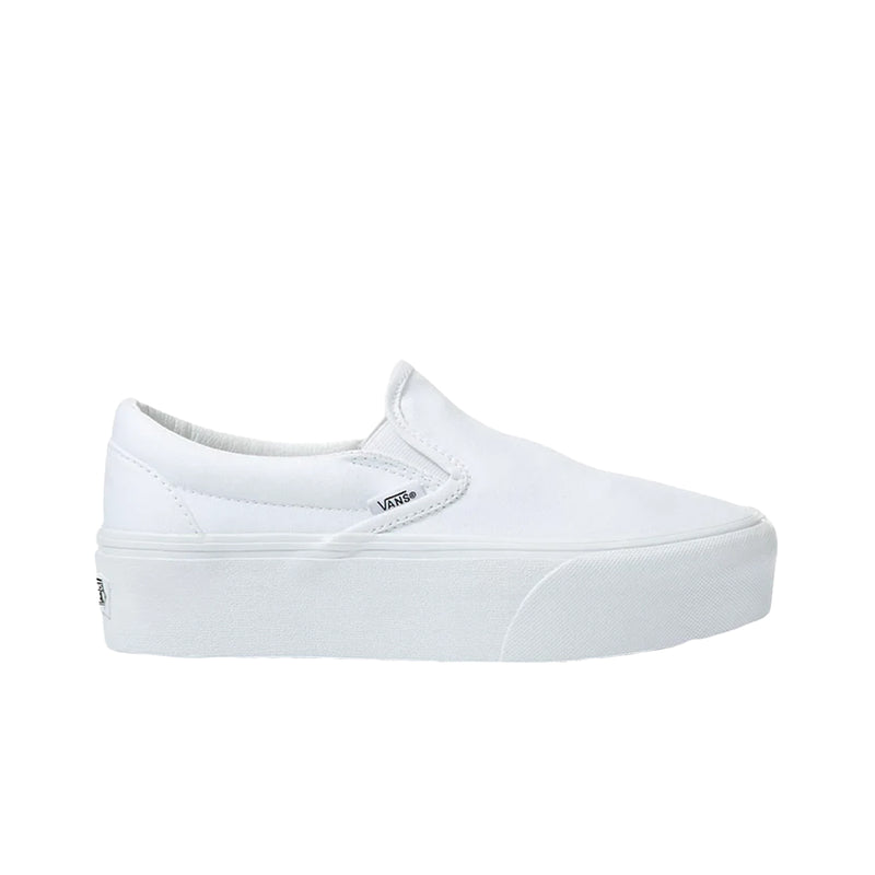 Vans Womens Classic Slip-On Stackform Low Top Sneakers VN0A7Q5RW001 Canvas True White