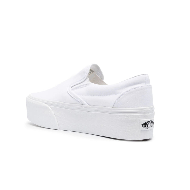 Vans Womens Classic Slip-On Stackform Low Top Sneakers VN0A7Q5RW001 Canvas True White